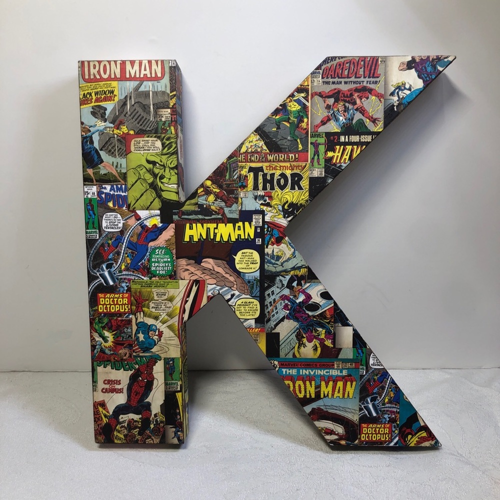 Marvel Comics Wall Decor 10" Standing Letter K by Hobby Lobby